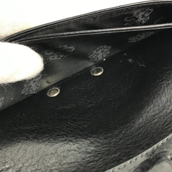 CHROME HEARTS Single Fold LNG SNGL FLD TIPS 2-fold Long Wallet Black/Silver - Picture 6 of 16